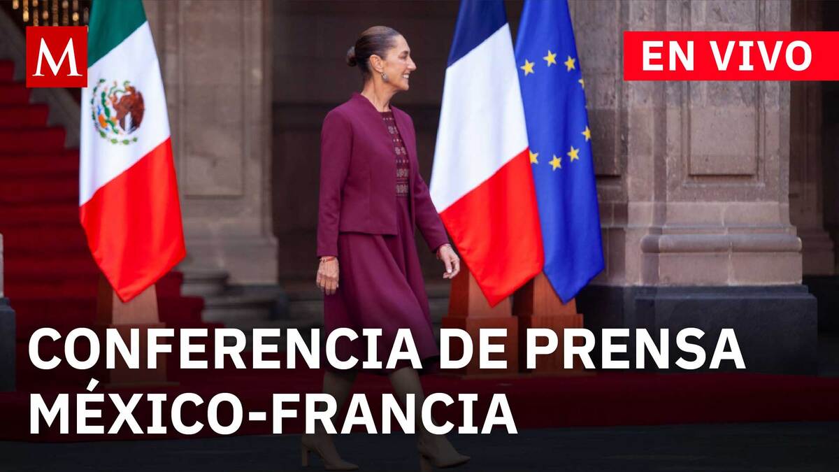 Conferencia de prensa conjunta entre México-Francia en Palacio Nacional