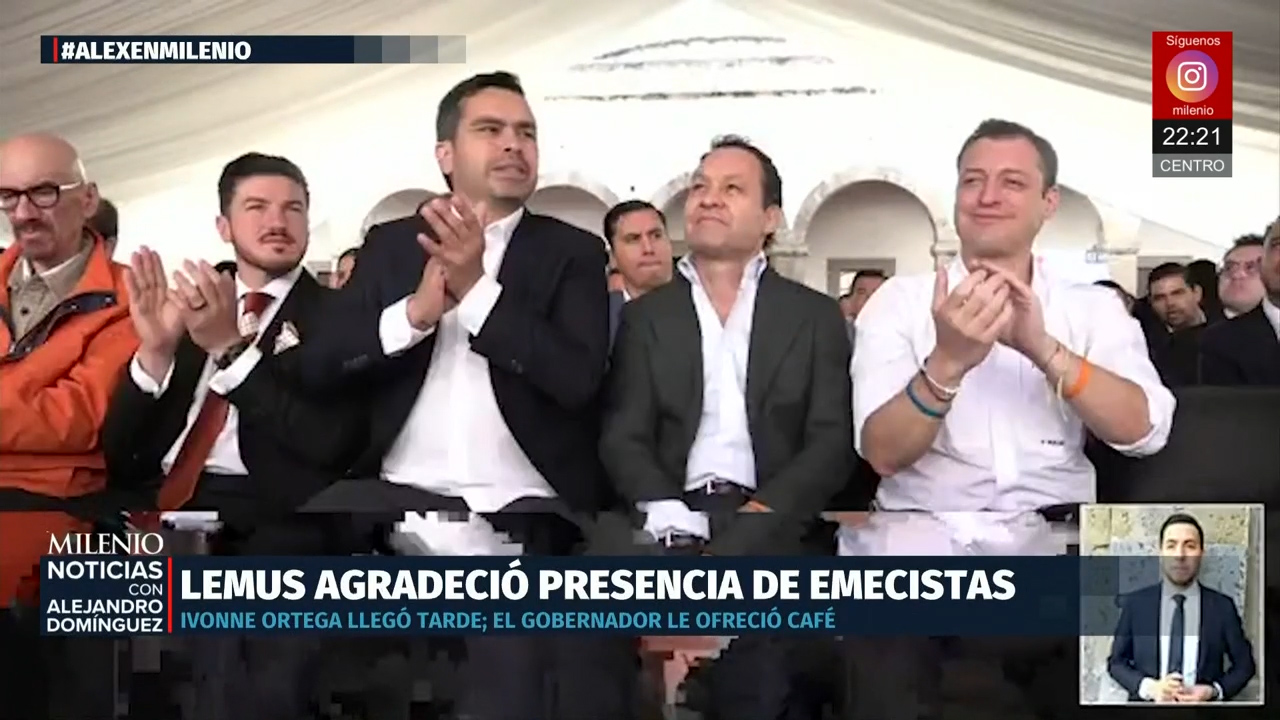 Dante Delgado y Máynez acompañan a Lemus en su informe