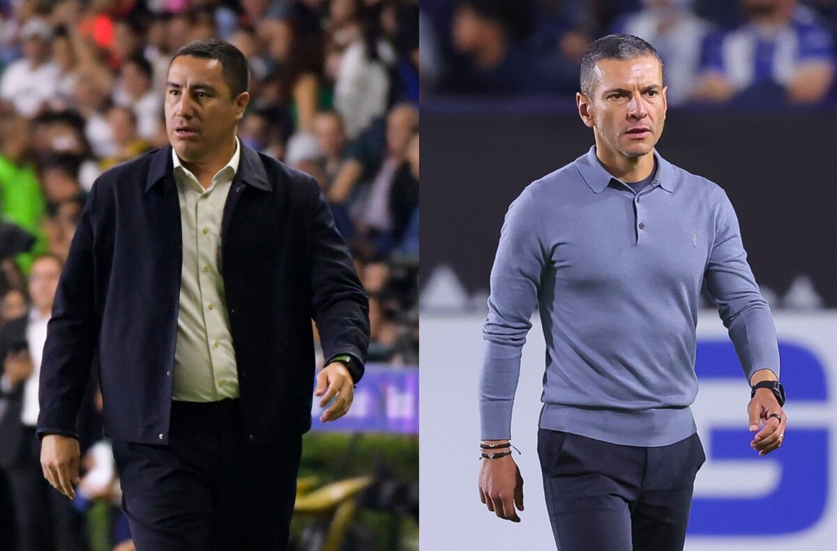 Efraín Juárez, director técnico de Pumas, y Jaime Lozano, entrenador  de Pachuca (Imago7)