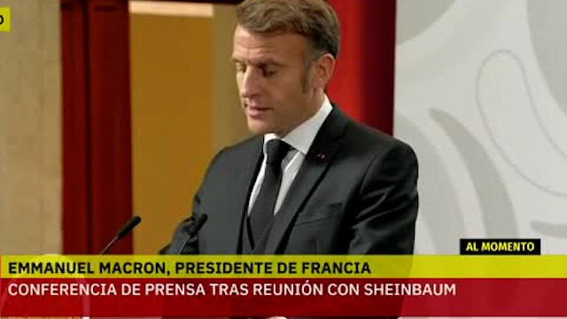 Emmanuel Macron ofrece conferencia tras reunión con Claudia Sheinbaum en CDMX