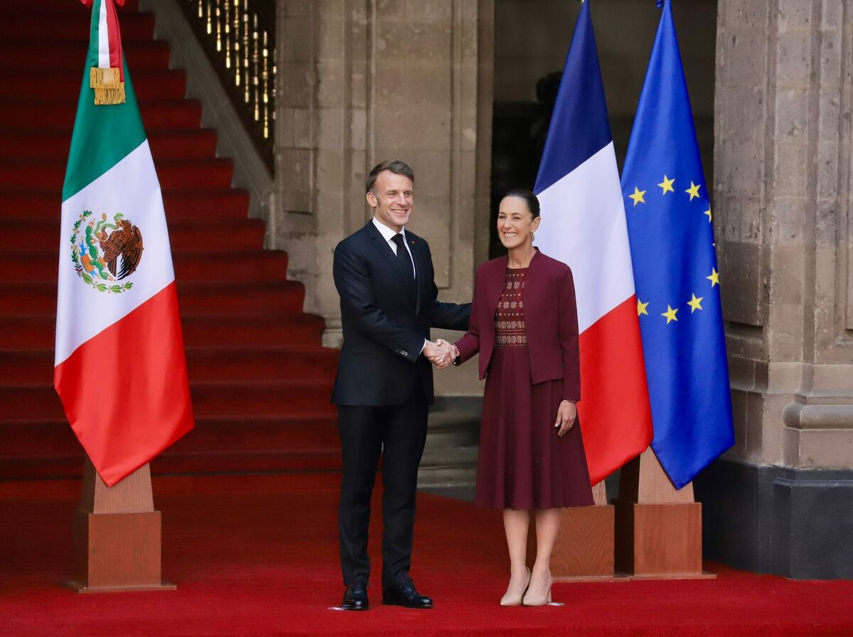 Emmanuel Macron se reúne con Claudia Sheinbaum en Palacio Nacional | Ariel Ojeda