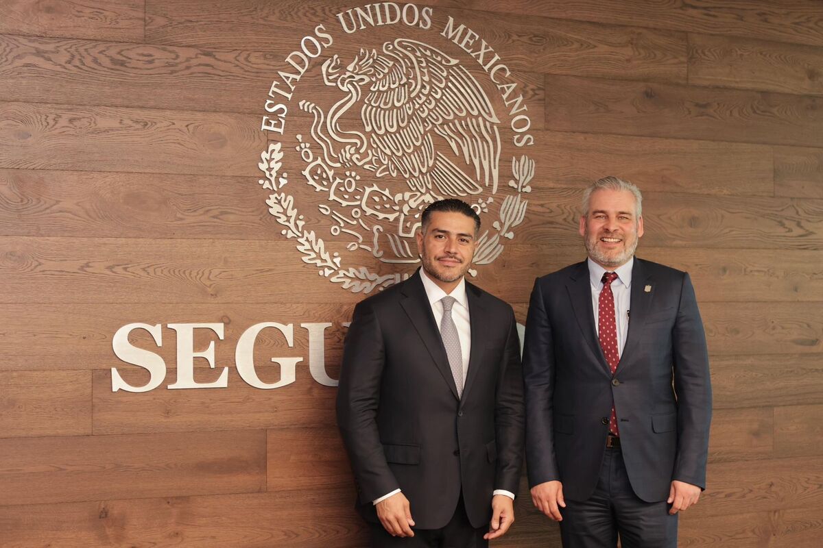 El secretario de Seguridad federal se reunió con el gobernador Alfredo Ramírez, de Michoacán. | Especial