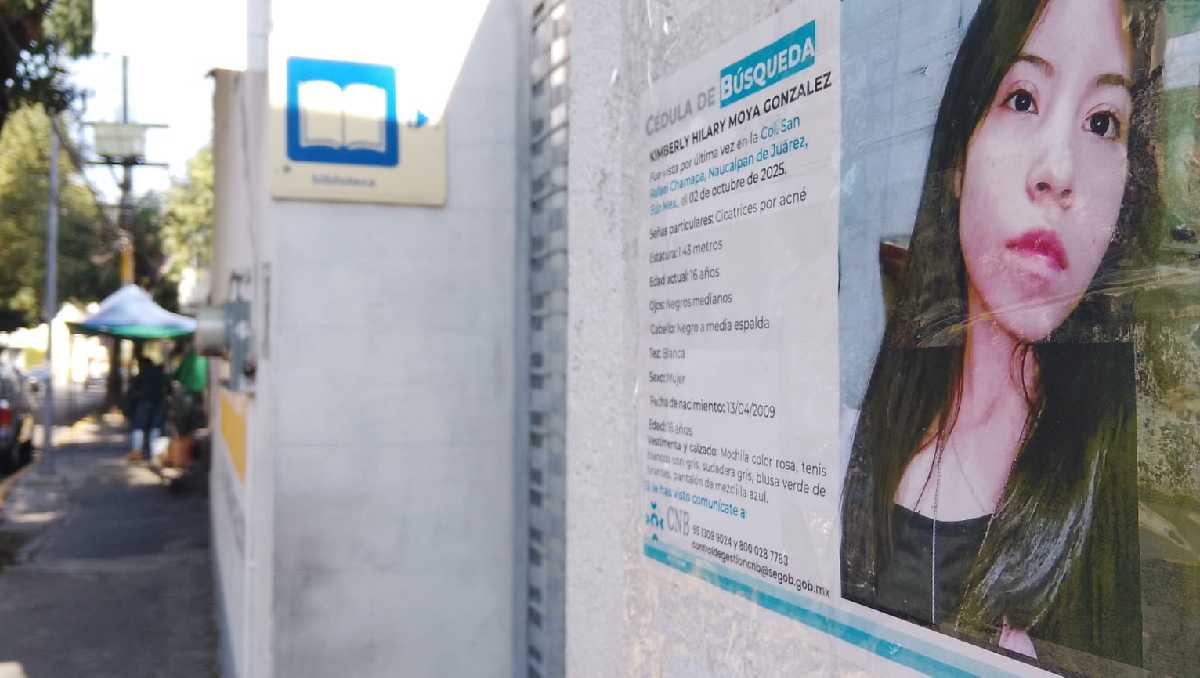 Buscadores pegaron la ficha Kimberly, quien lleva más de un mes desaparecida. Foto: (Especial)