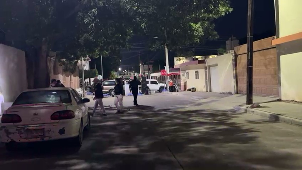 Autoridades aseguraron la zona de la fiesta en Culiacán donde se registró la balacera. | Especial