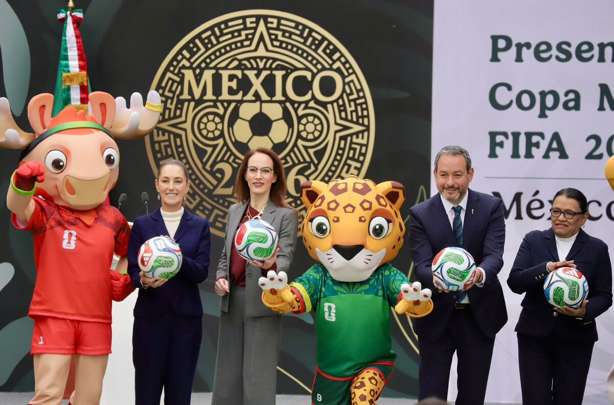 Claudia Sheinbaum Pardo, Presidenta de México, durante Presentación Copa Mundial FIFA 2026  en Los Pinos. | Ariel Ojeda