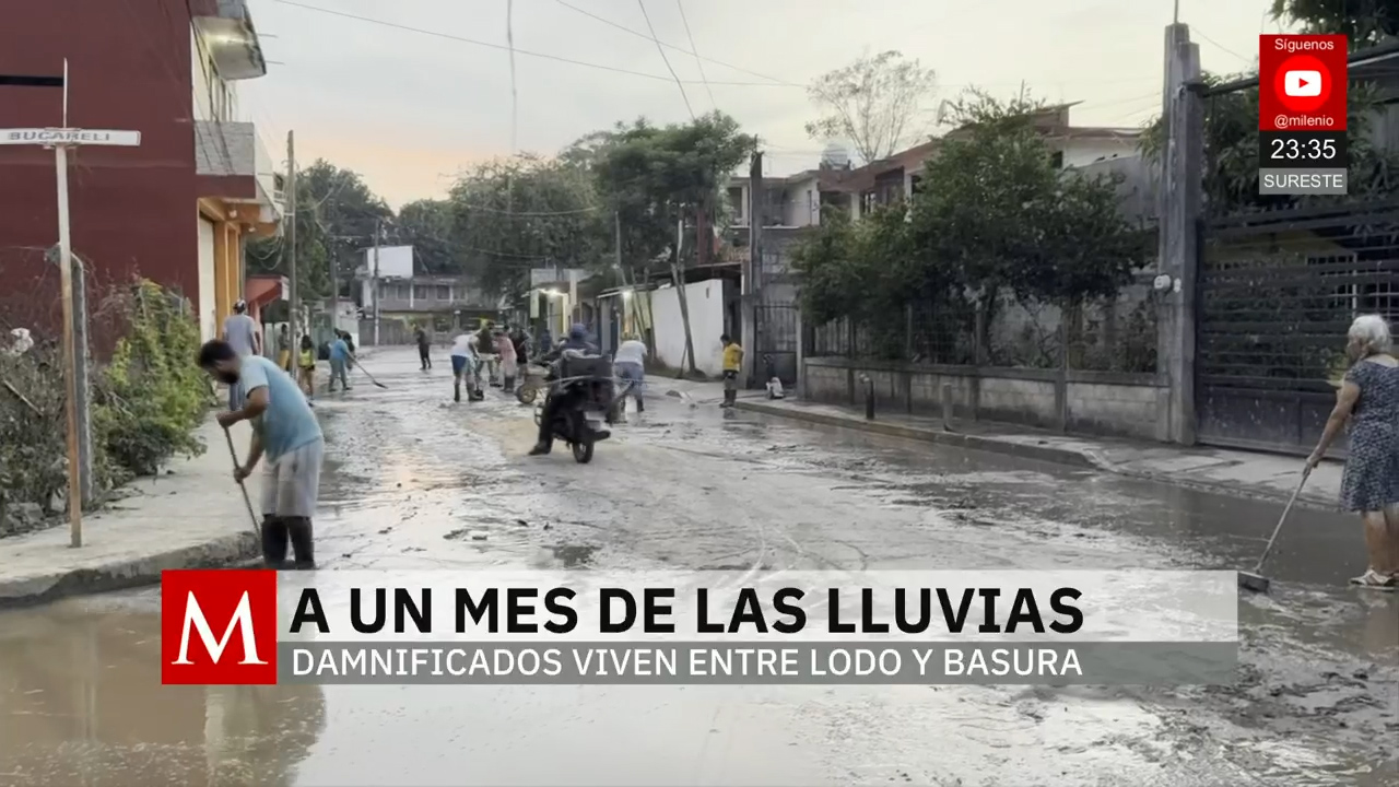 Habitantes de Veracruz siguen resintiendo el impacto de las fuertes lluvias