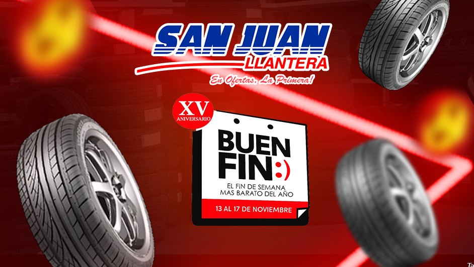 Promociones en llantas Continental durante el Buen Fin en Llantera San Juan. (Cortesía)