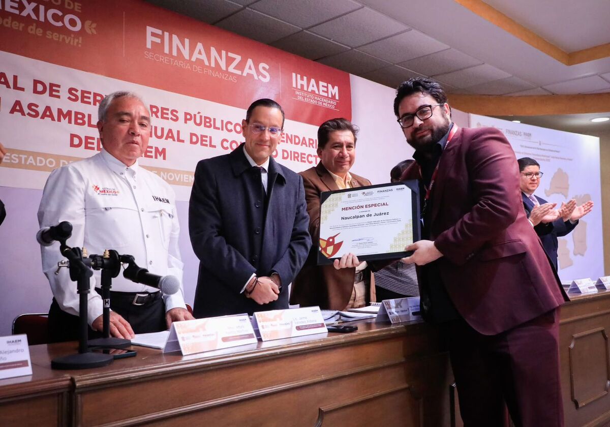 La Secretaría de Finanzas y el Instituto Hacendario del Edomex otorgaron esta “Mención Especial” a Naucalpan por el puntaje más alto. | Especial