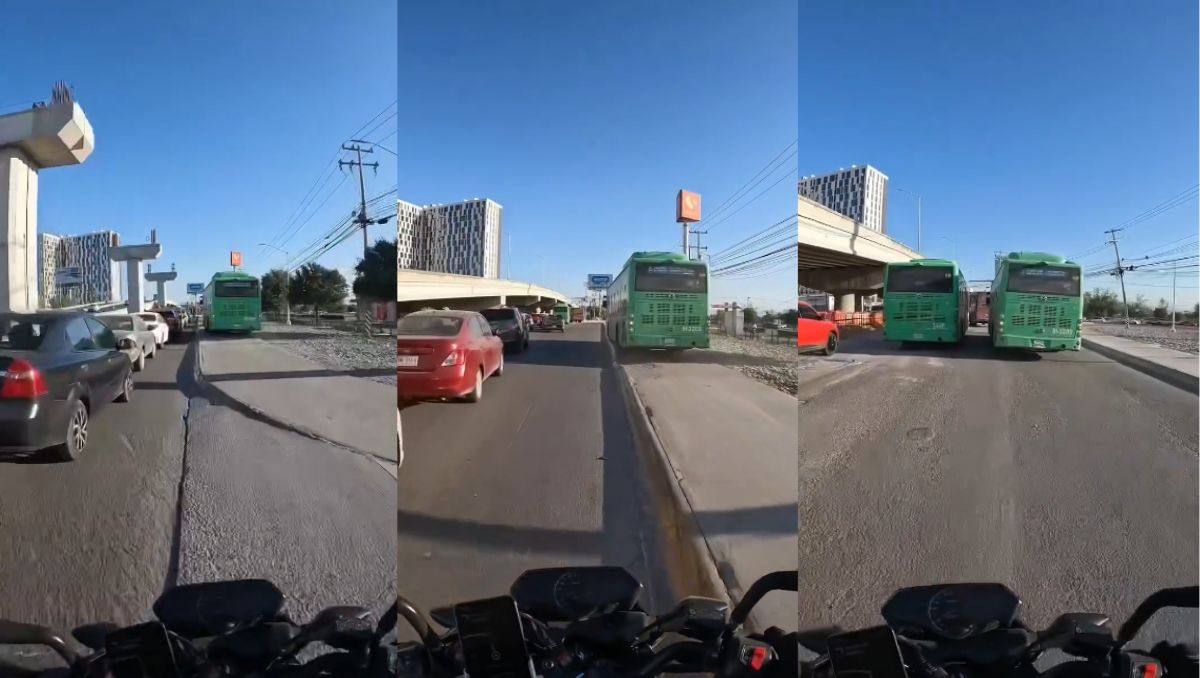 El video fue captado por un motociclista. Especial
