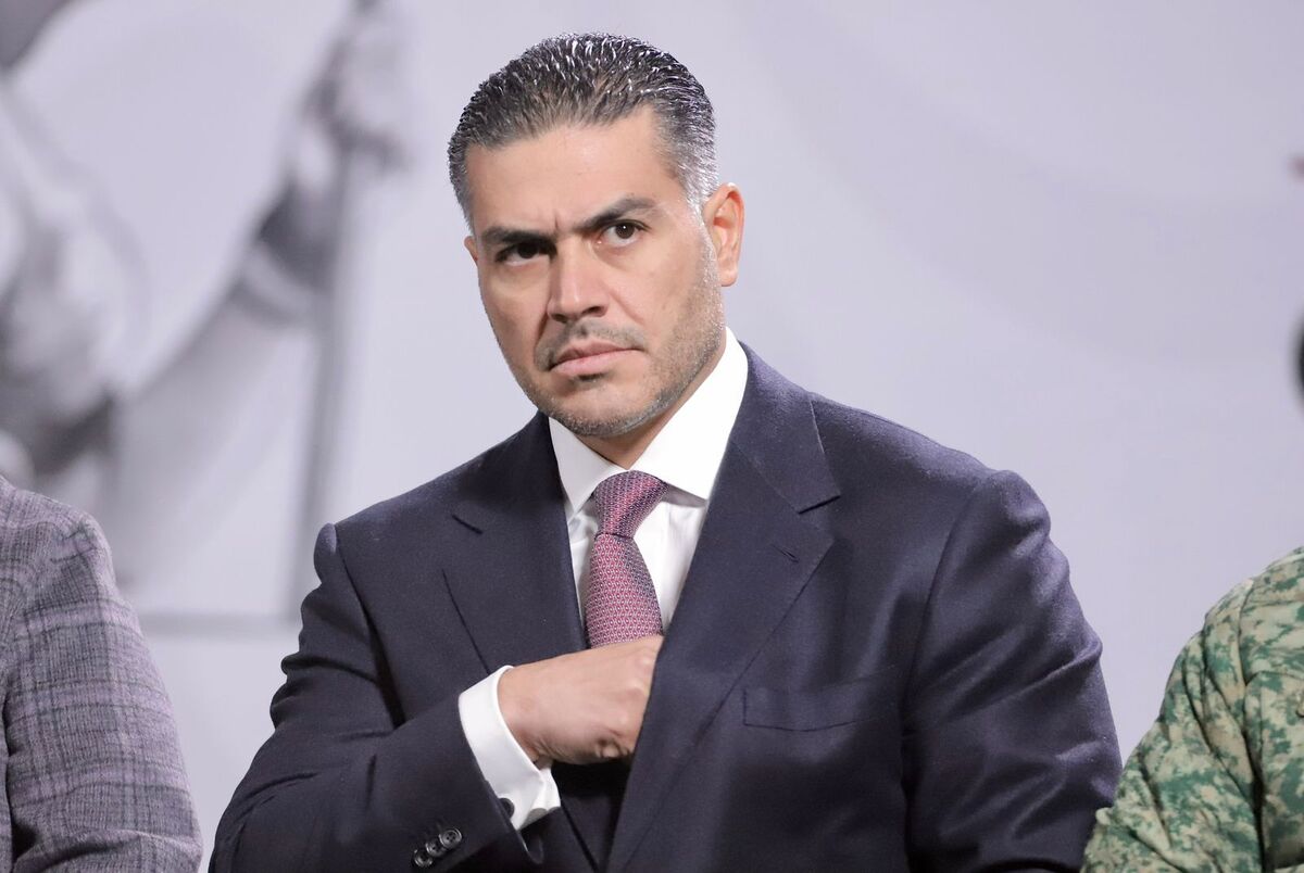 Omar García Harfuch, titular de la SSPC, durante conferencia de prensa. | Ariel Ojeda