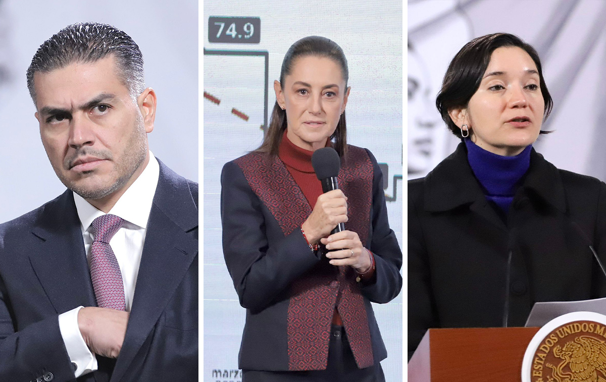 La presidenta Claudia Sheinbaum en La Mañanera del Pueblo desde Palacio Nacional. | Ariel Ojeda