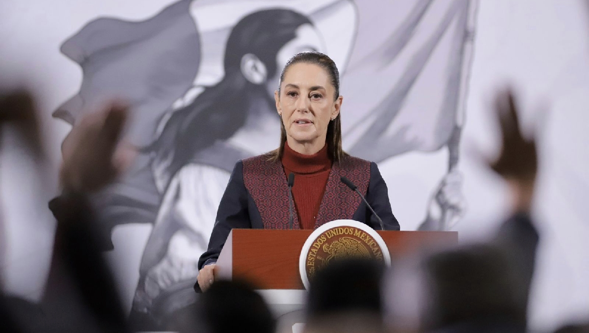 La Presidenta desde Palacio Nacional para su conferencia mañanera de hoy 11 de noviembre. | Ariel Ojeda