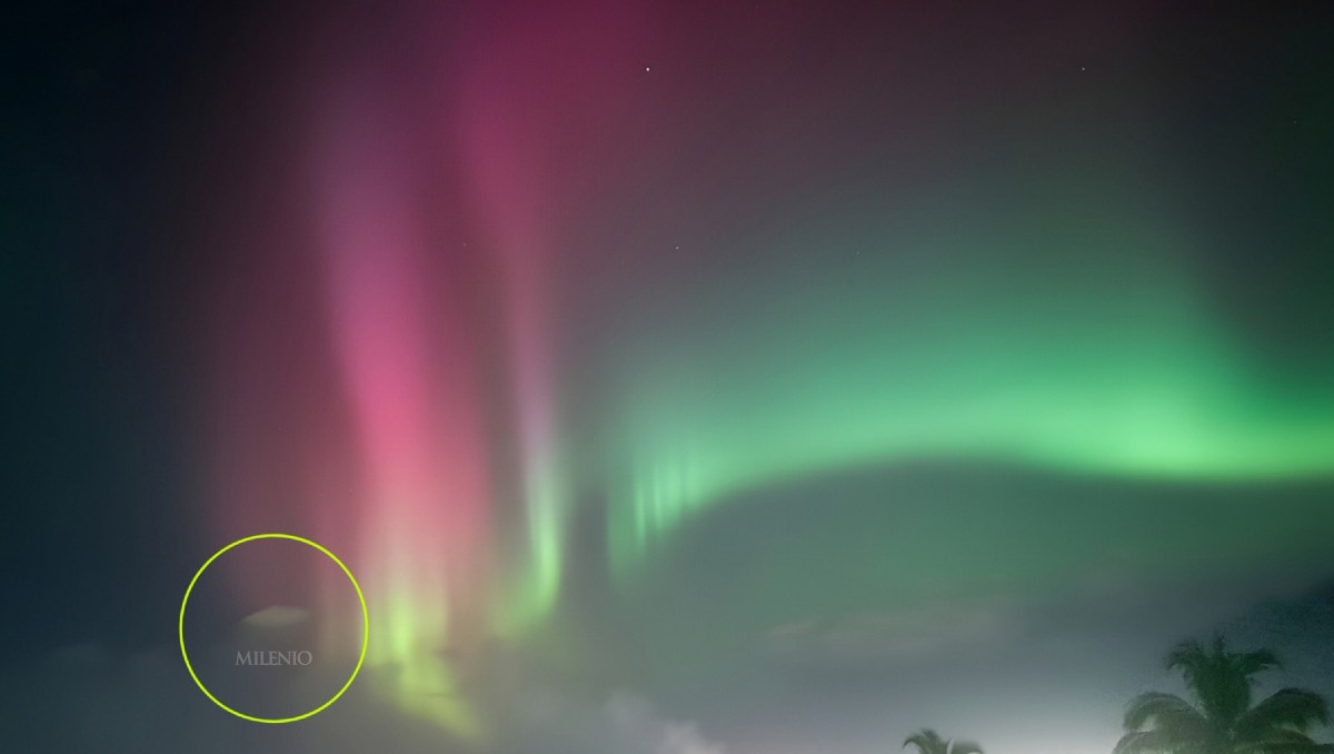 Auroras boreales aparecen en Tampico, Tamaulipas hoy 11 octubre 2025