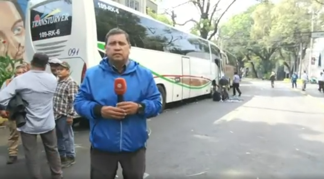 Cañeros de Veracruz y otros estados bloquean frente a la Secretaría de Agricultura