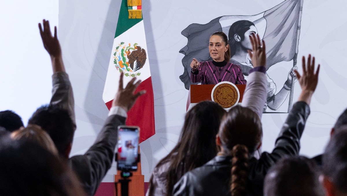 La conferencia de prensa de la Presidenta desde Palacio Nacional el 12 de noviembre. | Cortesía
