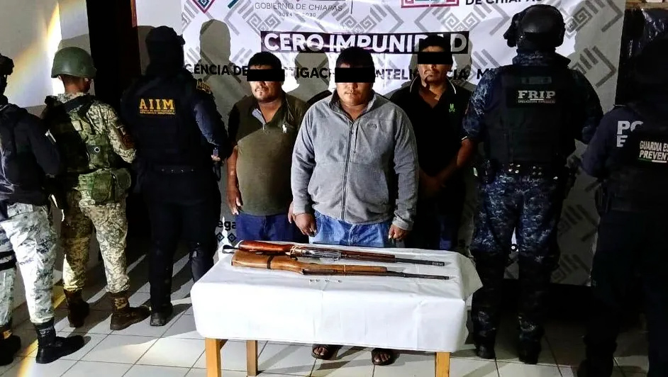 Detienen a tres por multihomicidio de padre e hijos en Chiapas