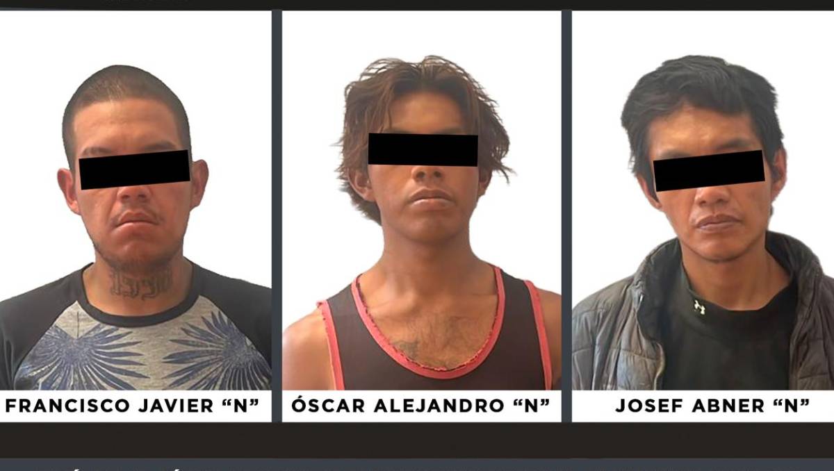 Francisco Javier 'N', Josef Abner 'N' y Oscar Alejandro 'N'; presuntamente habrían secuestrado a un hombre. Especial