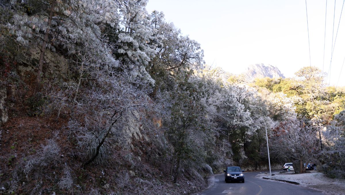 Actualmente con el frente frío número 13 ya se han presentado postales de hielo | Luis Guerra