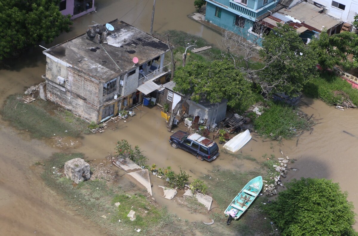En el norte de Veracruz las lluvias elevaron su caudal hasta rebasar los límites del cauce | Yazmín Sánchez