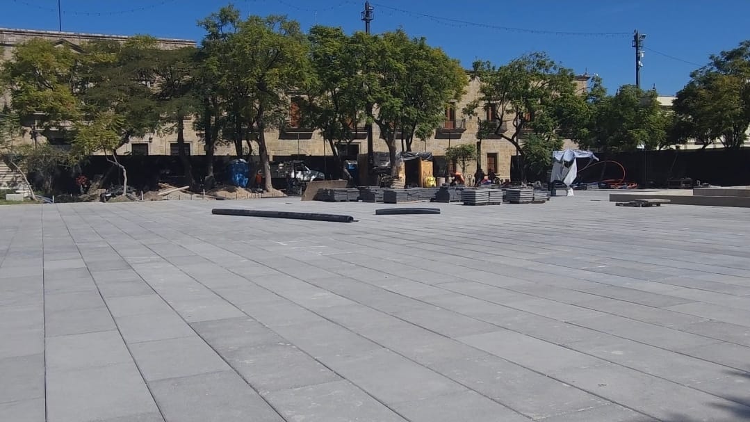 Obras en Plaza Liberación. (Roberto Hurtado)
