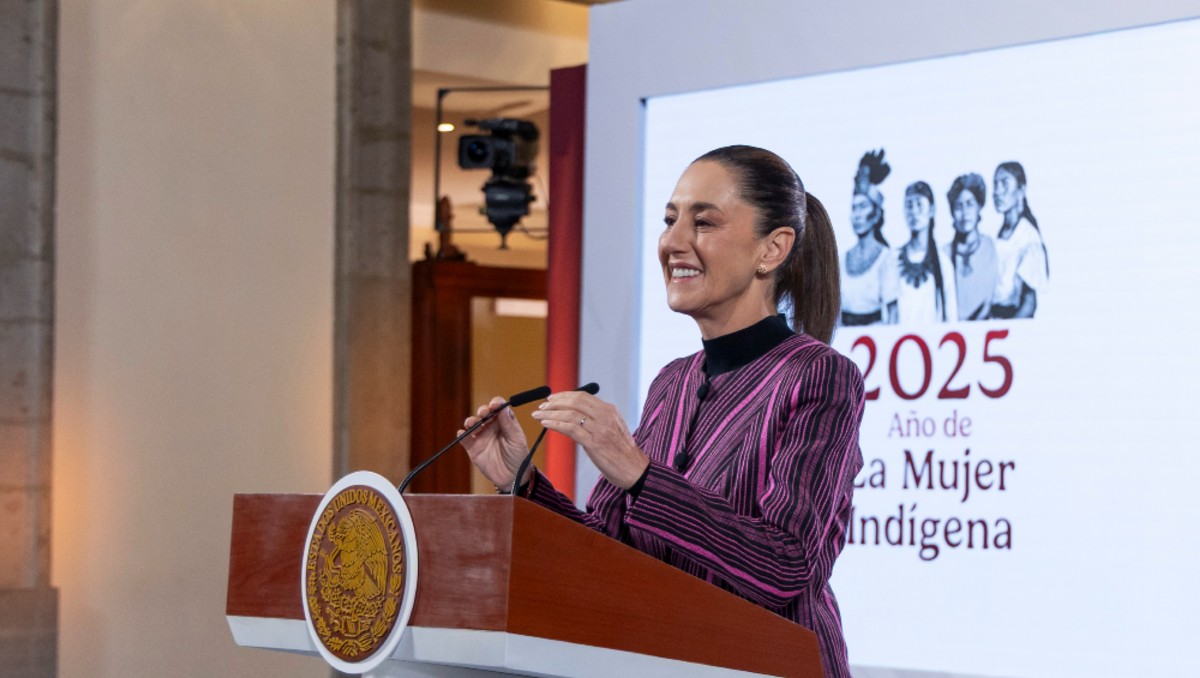 La Presidenta durante la conferencia de prensa matutina HOY 12 de noviembre. | Foto: Especial