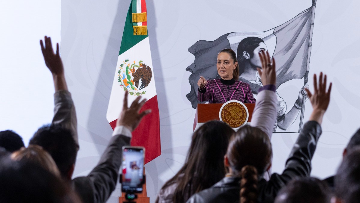 La Presidenta durante la conferencia de prensa matutina HOY 12 de noviembre. | Foto: Especial