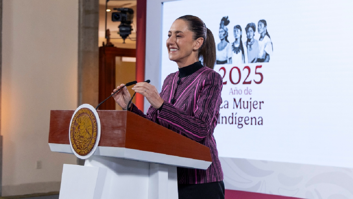 La Presidenta desde Palacio Nacional en su conferencia de prensa del 12 de noviembre. | Cortesía
