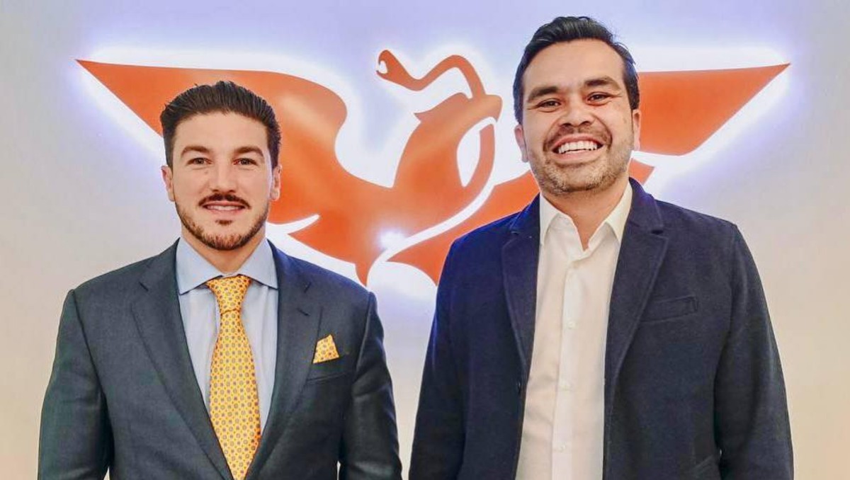 Samuel García, gobernador de Nuevo León, y Jorge Álvarez Máynez, coordinador nacional de MC. | Especial