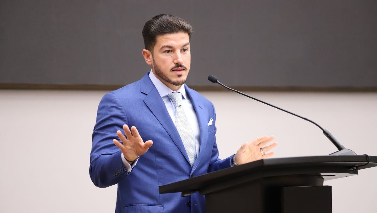 Samuel García Sepúlveda, gobernador de Nuevo León. Luis Guerra