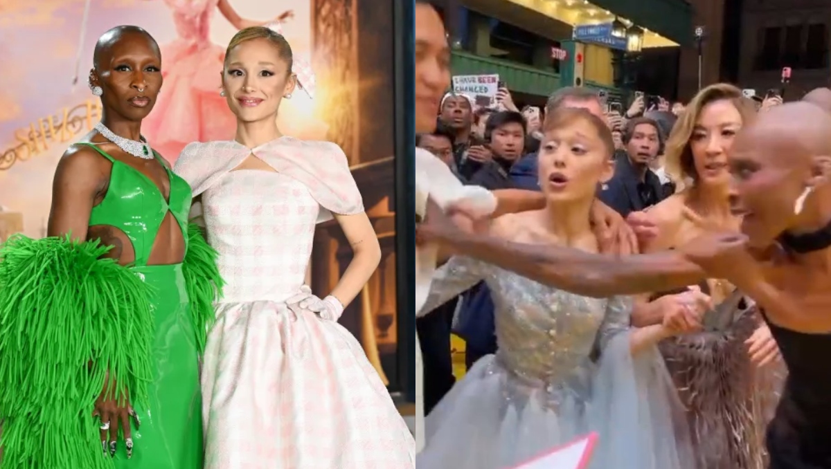 Ariana Grande es salvada por Cynthia Erivo tras atentado en premiere de Wicked