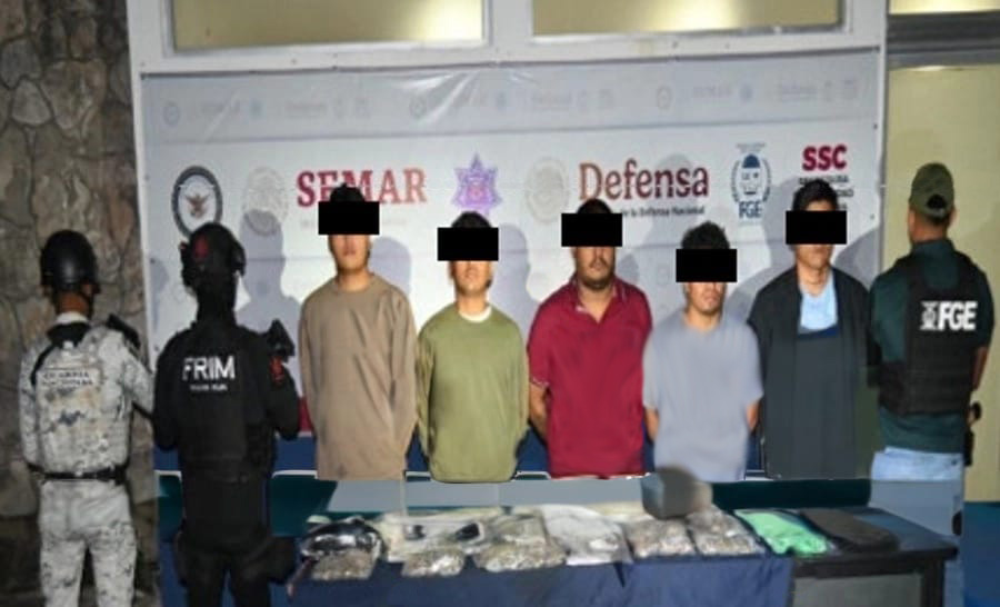 |Detienen a cinco personas por posesión de estupefacientes.|