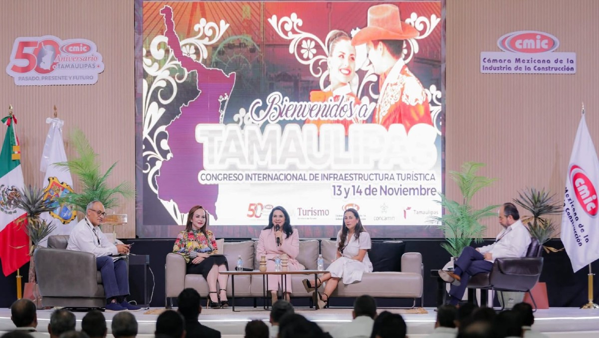 Mónica Villarreal, alcaldesa de Tampico, participó en el Congreso de Infraestructura Turística de la CMIC. (Yazmín Sánchez)