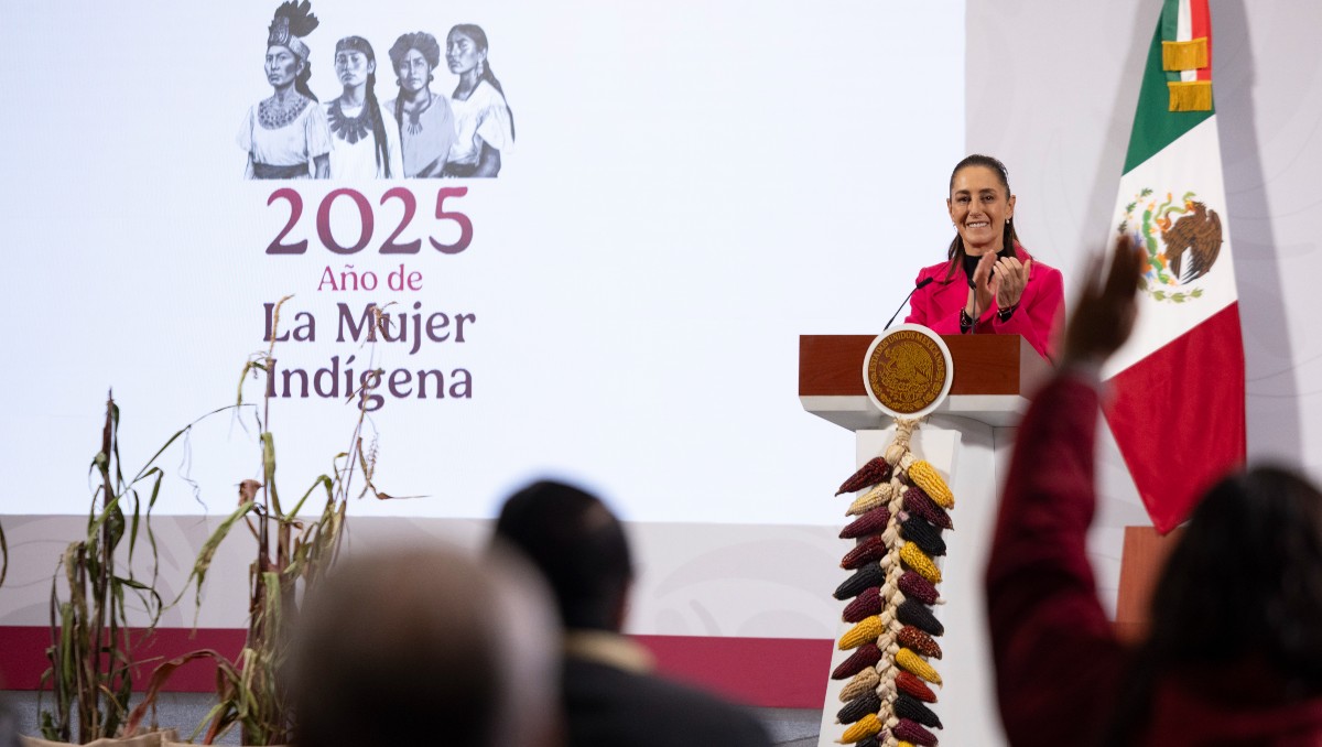 La Presidenta durante la conferencia de prensa matutina HOY 13 de noviembre. | Foto: Especial