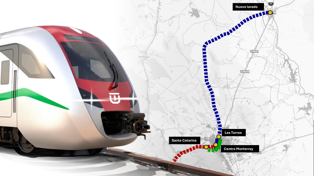 El Tren del Golfo enlazará la Ciudad de México con Nuevo Laredo y Tamaulipas. | Diseño: Antonio Texta
