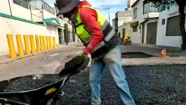 Avances en el programa de bacheo en obra pública de Toluca