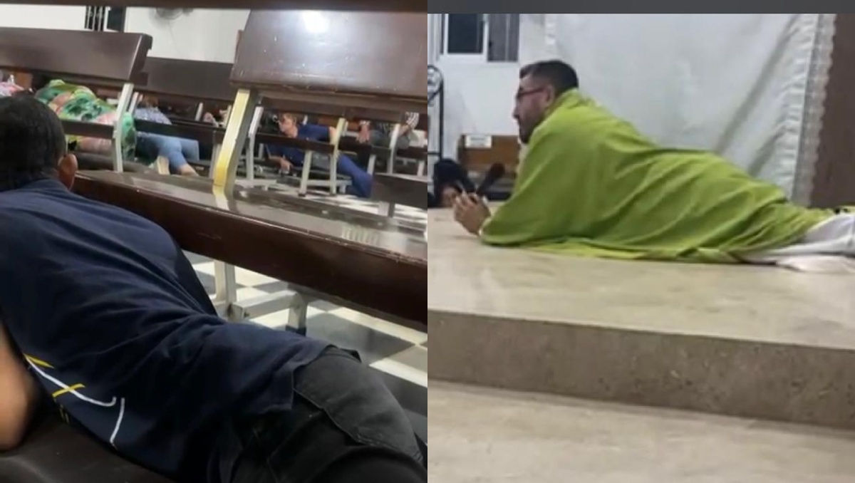 El sacerdote alertó a todos para que mantuvieran la calma. | Especial