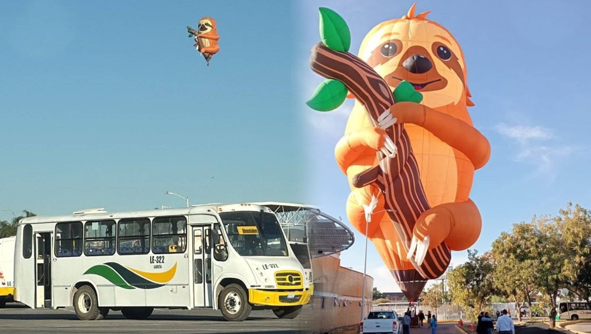 FIG 2025 en León: globo de perezoso aterriza en estación San Jerónimo | Especial