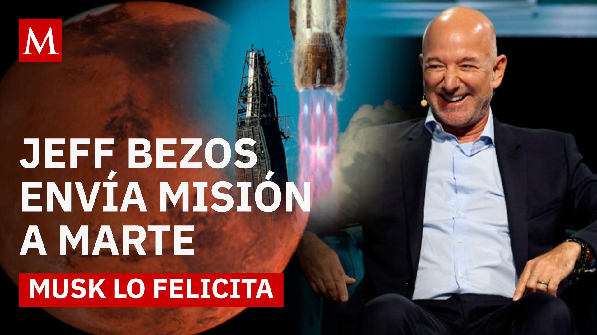 Jeff Bezos consigue un hito histórico: así despegó la misión rumbo a Marte