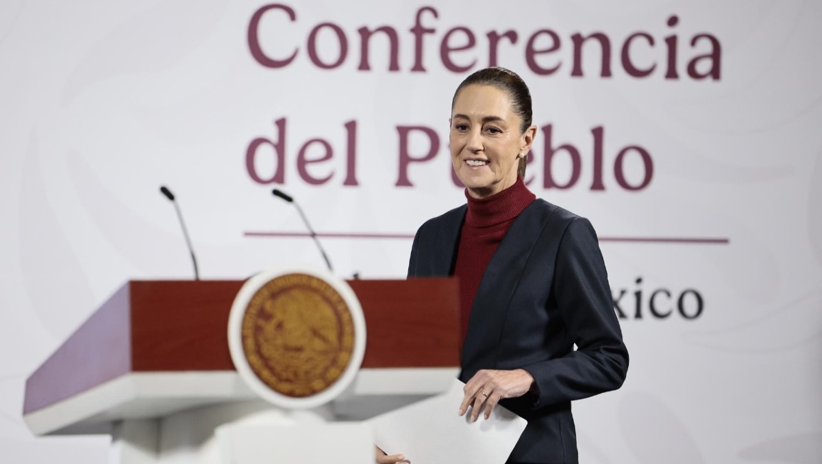 La Presidenta durante la conferencia de prensa matutina HOY 14 de noviembre. | Foto: EFE