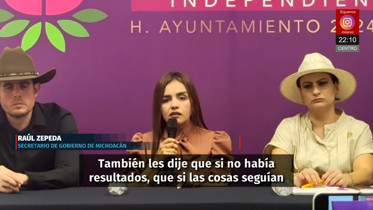 Supervisan Plan Michoacán mientras alcaldesa reporta amenazas