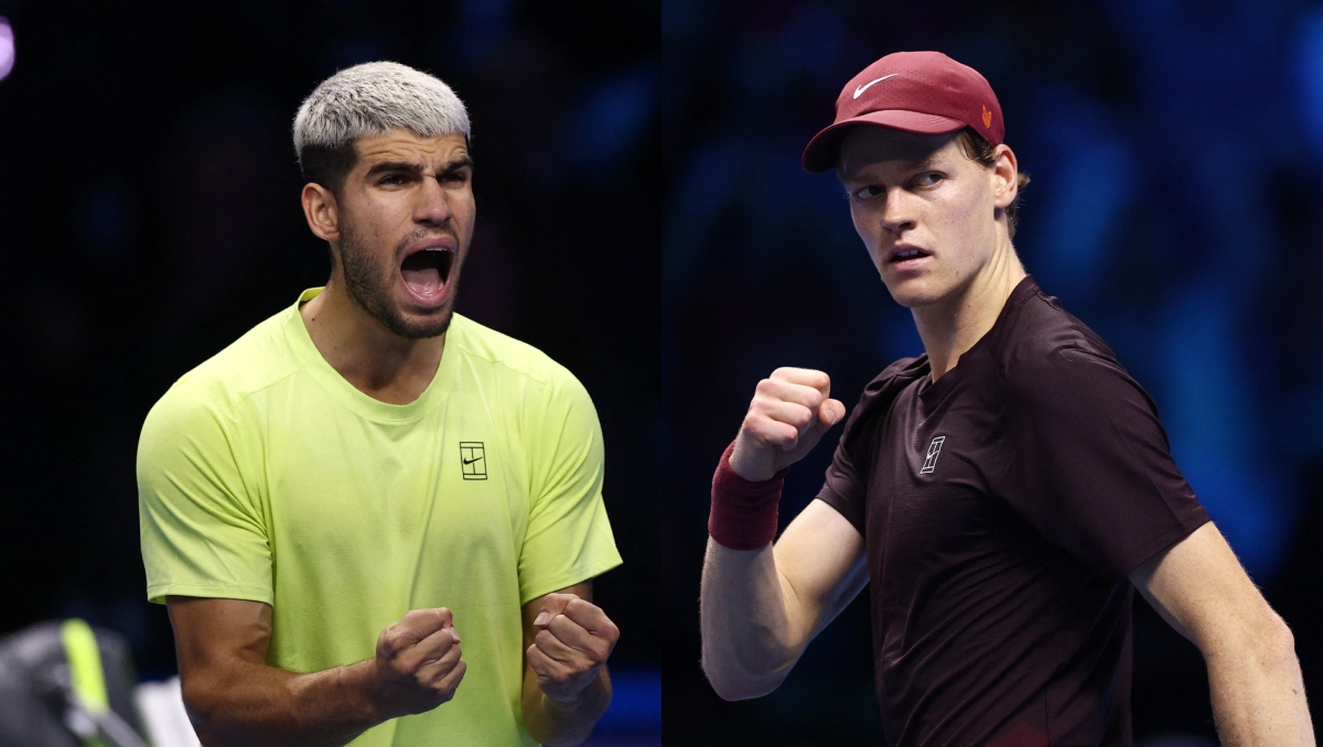 Carlos Alcaraz y Jannik Sinner se citan en el partido definitivo del ATP Finals (Reuters)