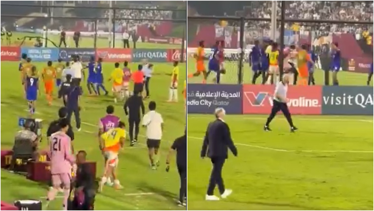 Se desata campal tras el Francia vs Colombia en el Mundial Sub 17 (Captura de pantalla)