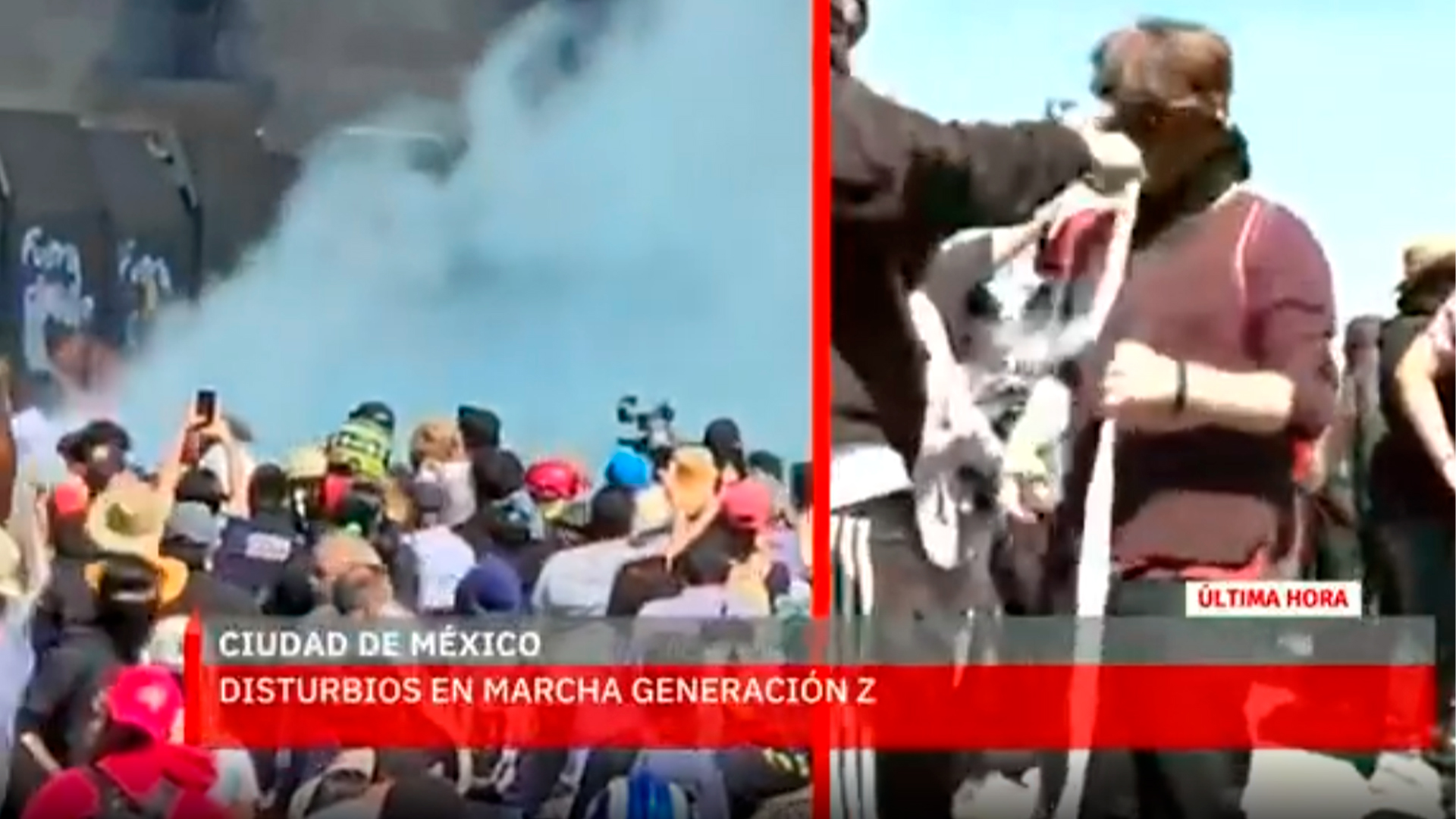 Disturbios durante la marcha de la generación Z en el Zócalo capitalino