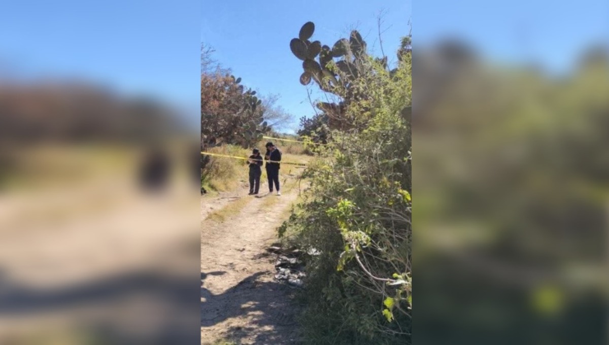 El hallazgo se registró en el camino de terracería que conduce a la comunidad El Ruano. (Foto: especial)