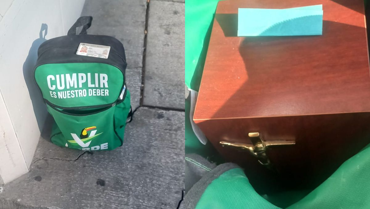 La mochila estaba abandonada sobre la banqueta. Especial