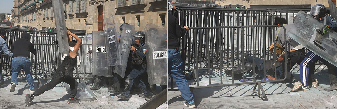 60 policías resultaron lesionados en la marcha de la generación Z. Jesús Quintanar