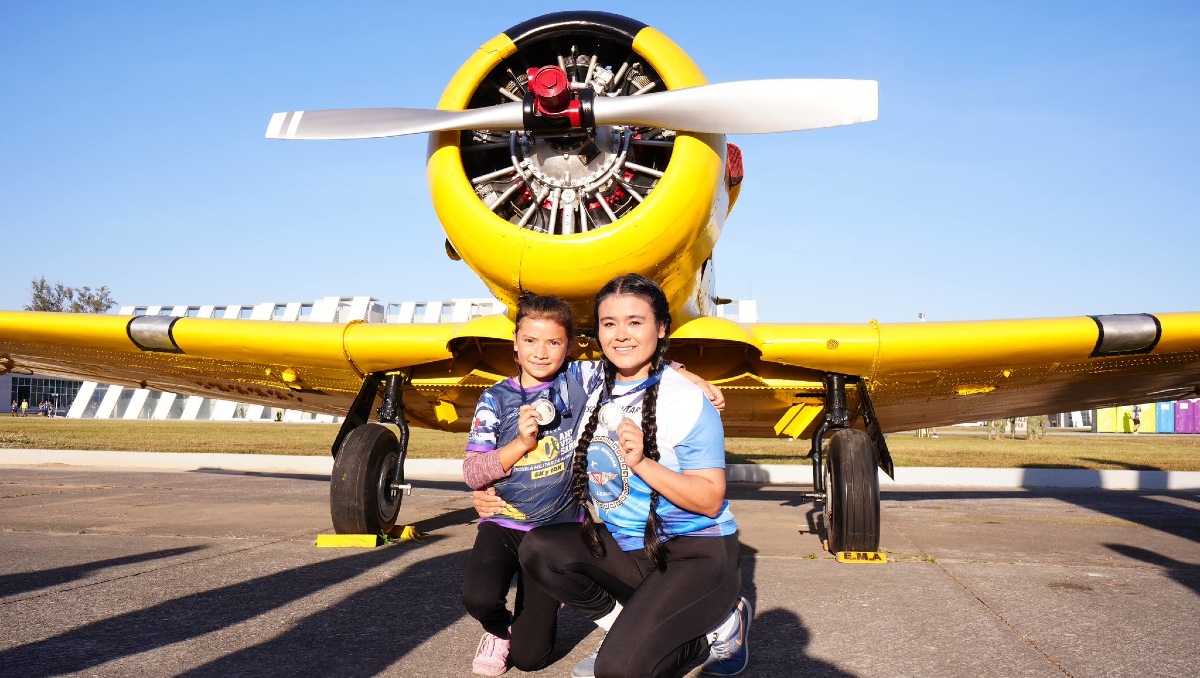 Elementos de la milicia aérea y sus familias participaron de las actividades deportivas (Foto: Cortesía)