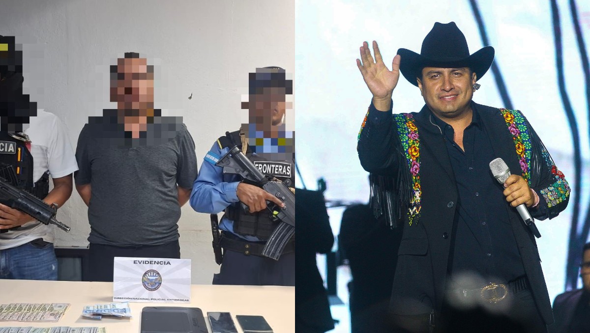 El hombre fue detenido en Tegucigalpa, donde Julión Álvarez ofreció un concierto el sábado. | Foto: @DNPA_Honduras y Cuartoscuro