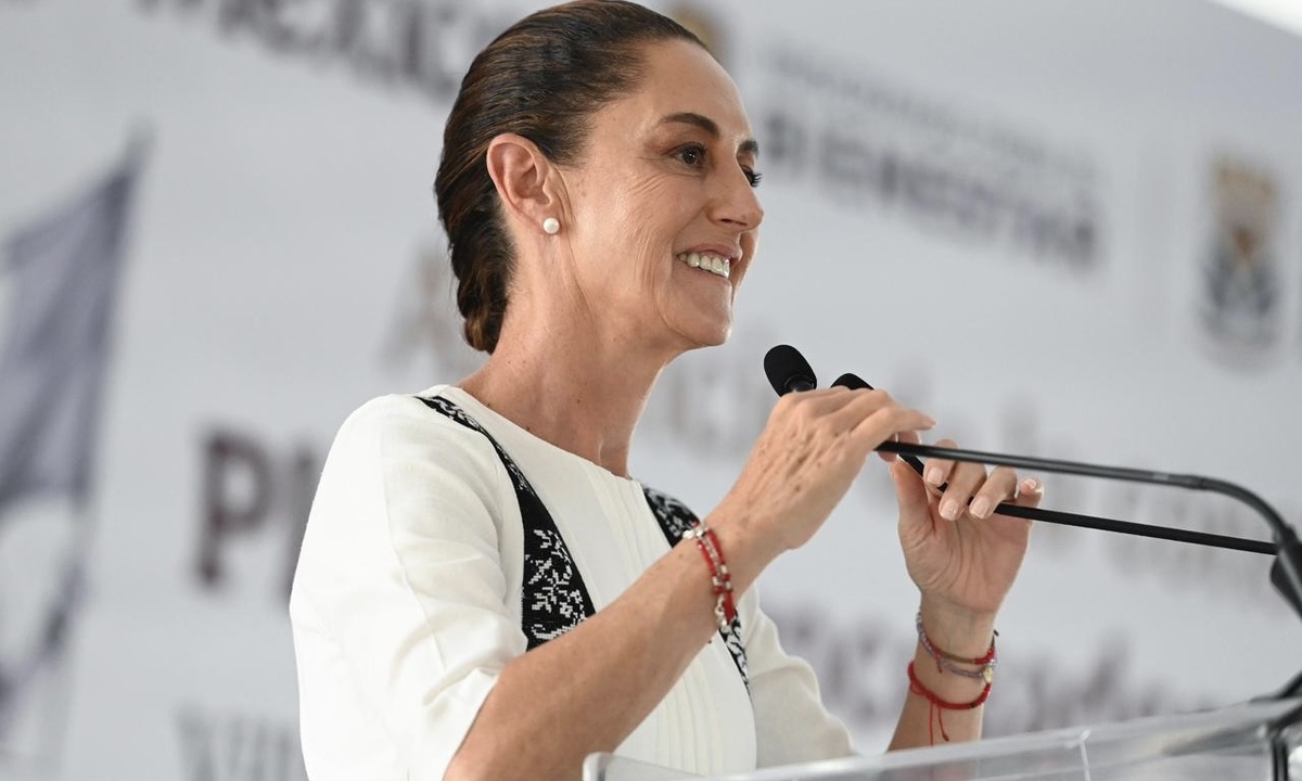 La presidenta Claudia Sheinbaum desde Tabasco, donde participó en la Feria del Chocolate. (Cortesía)