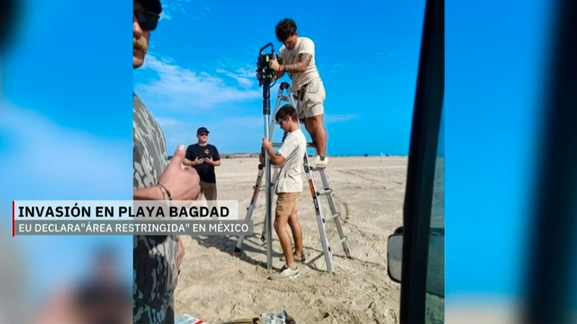 Marina retira letreros que privatizaban playa Bagdad en Matamoros